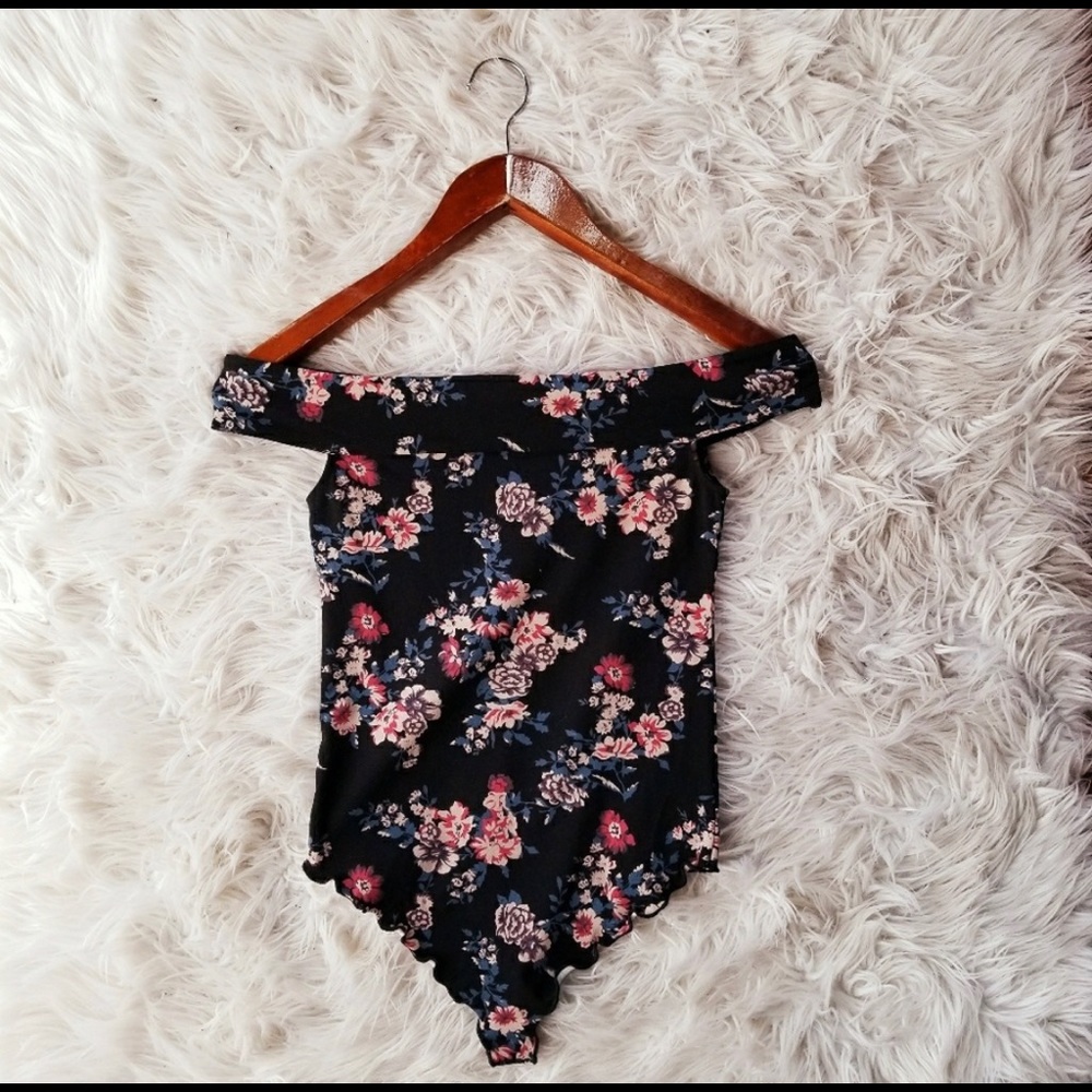Free People Floral Body Suit